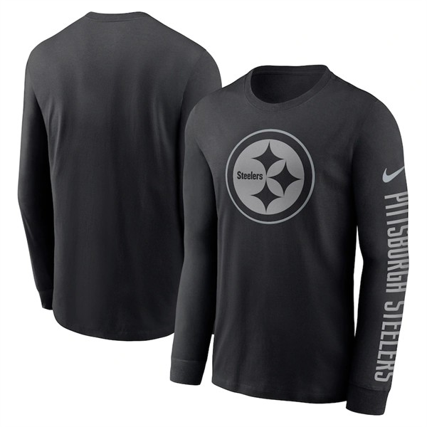 Men's Pittsburgh Steelers Black Long Sleeve T-Shirt